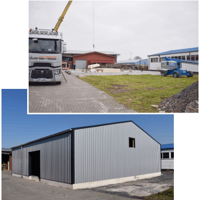 A new storage hall was put into operation to expand storage capacity.
